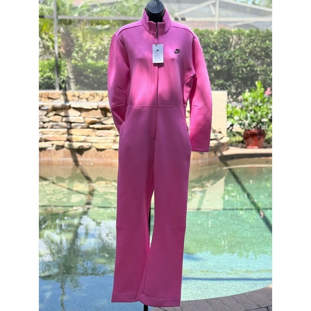 Nike Sportswear Tech Fleece Jumpsuit Pink HV4095-675 Womens Size M